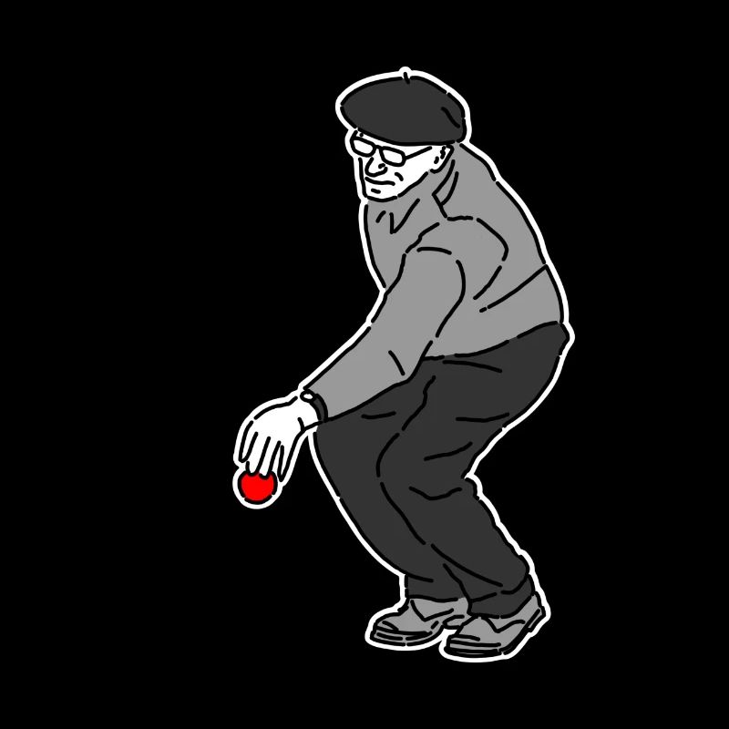 Petanque Player Left-Handed