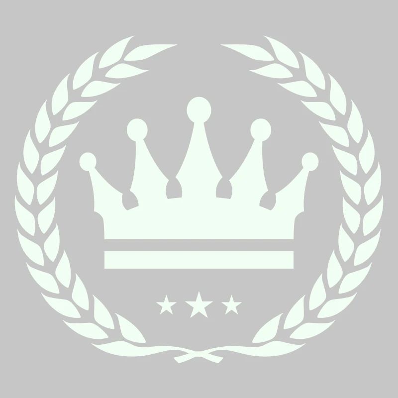 Crown Foliage Emblem Design