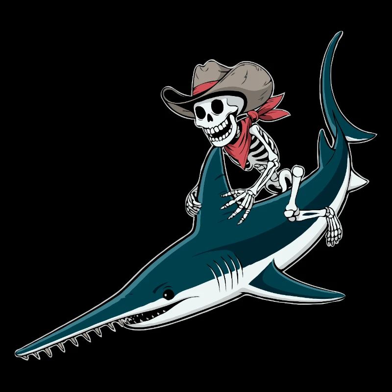 Knochencowboy auf Sägefisch-Abenteuer Sägerochen 
