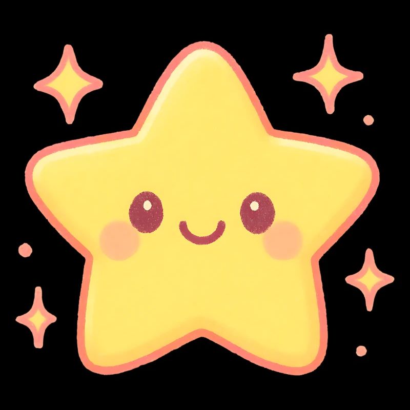 Cuddly star with a smile