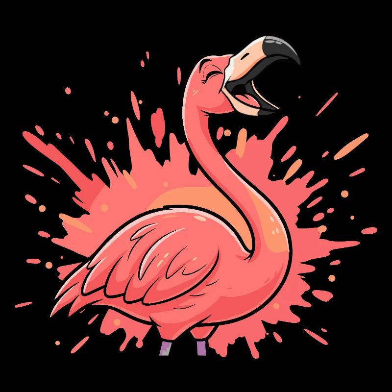 Flamingo Neon Splash