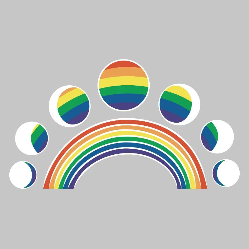 LGBT Moon Phases Moons Rainbows