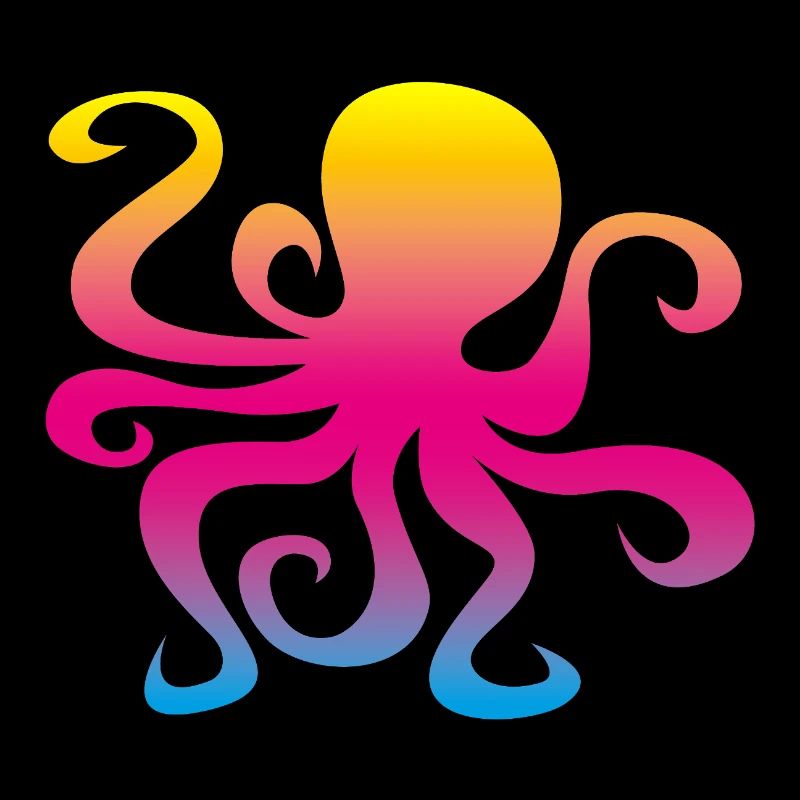 Oktopus Tintenfisch farbenfroh Regenbogen Kinder