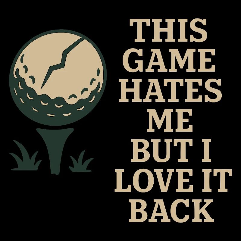 Funny golf humor, sarcastic dad,