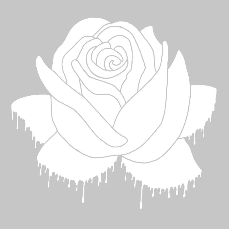 Graffiti d'une rose blanche