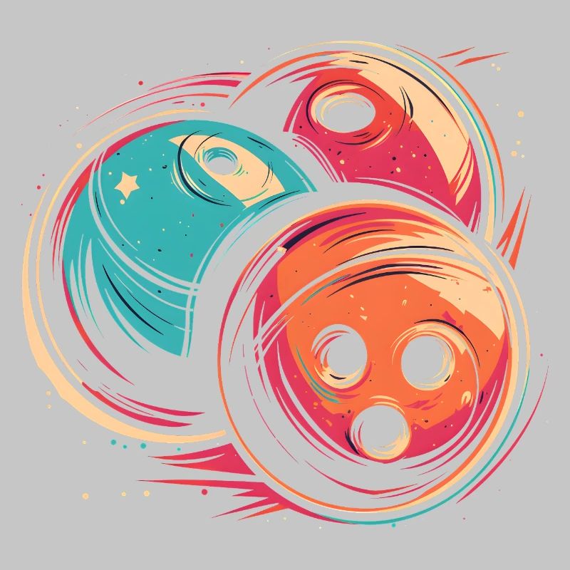 Bowlingkugeln Synthwave