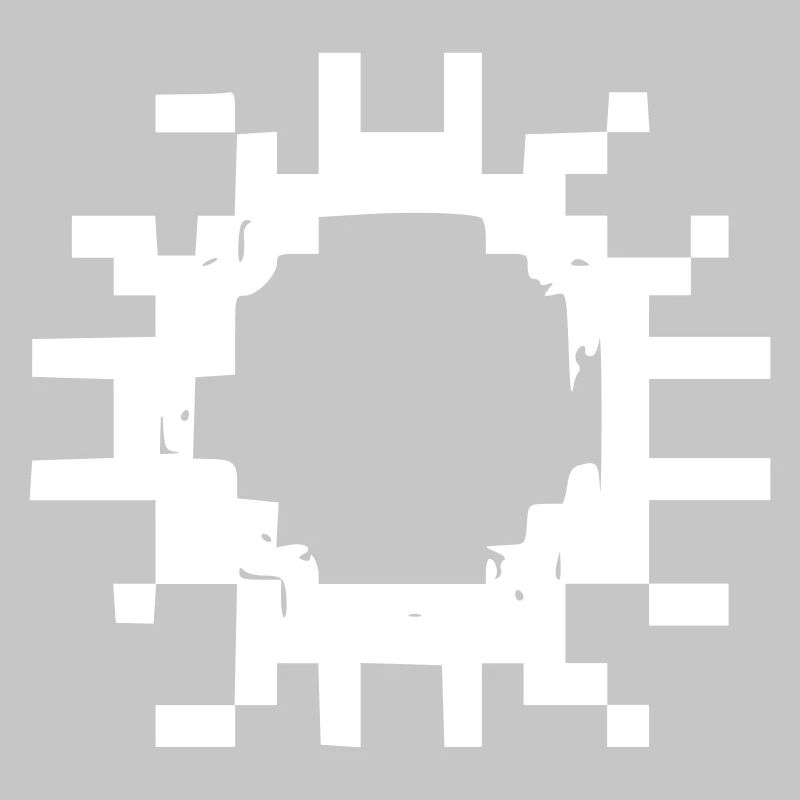 Cell Virus Pixel Outline