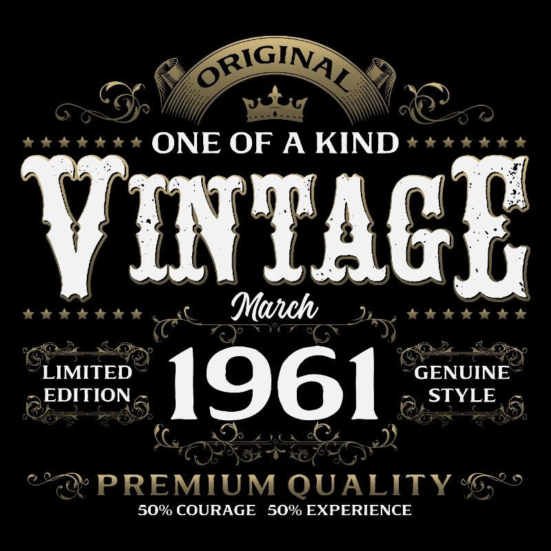 65. Geburtstag Geschenk Mann Vintage März 1961