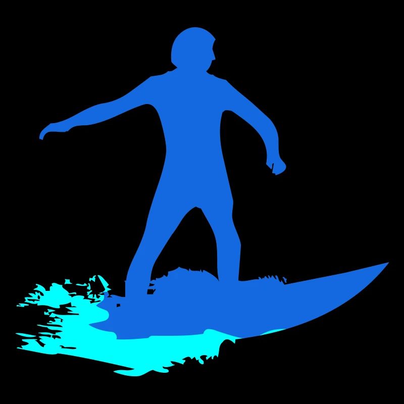 Surfer silhouette on wave