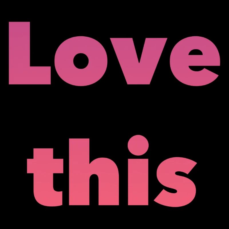 Liebe Dieses Gradient-Typografie