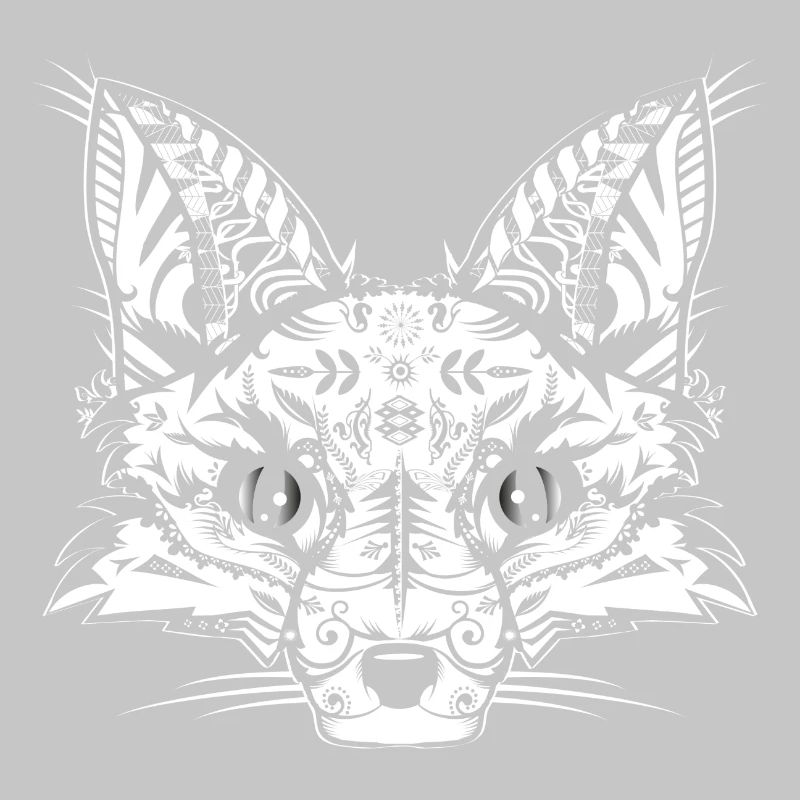 A fox head -White