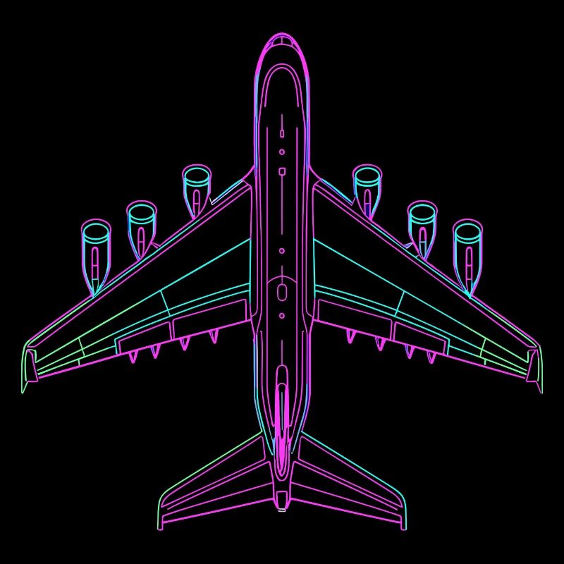 Flugzeug 80er Look