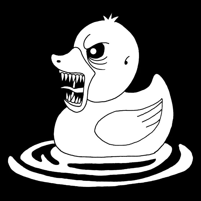 White Demonic Duck