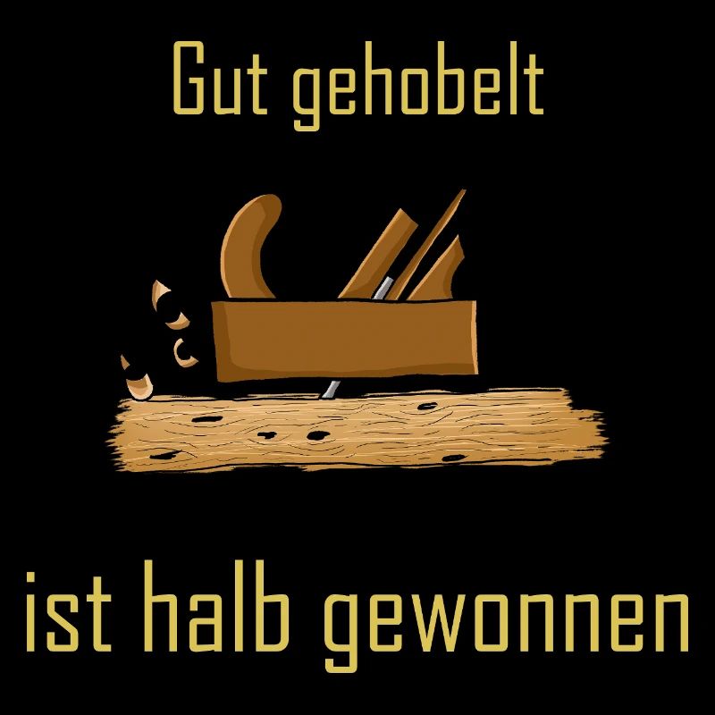 Rustikaler Holzbau mit Spruch