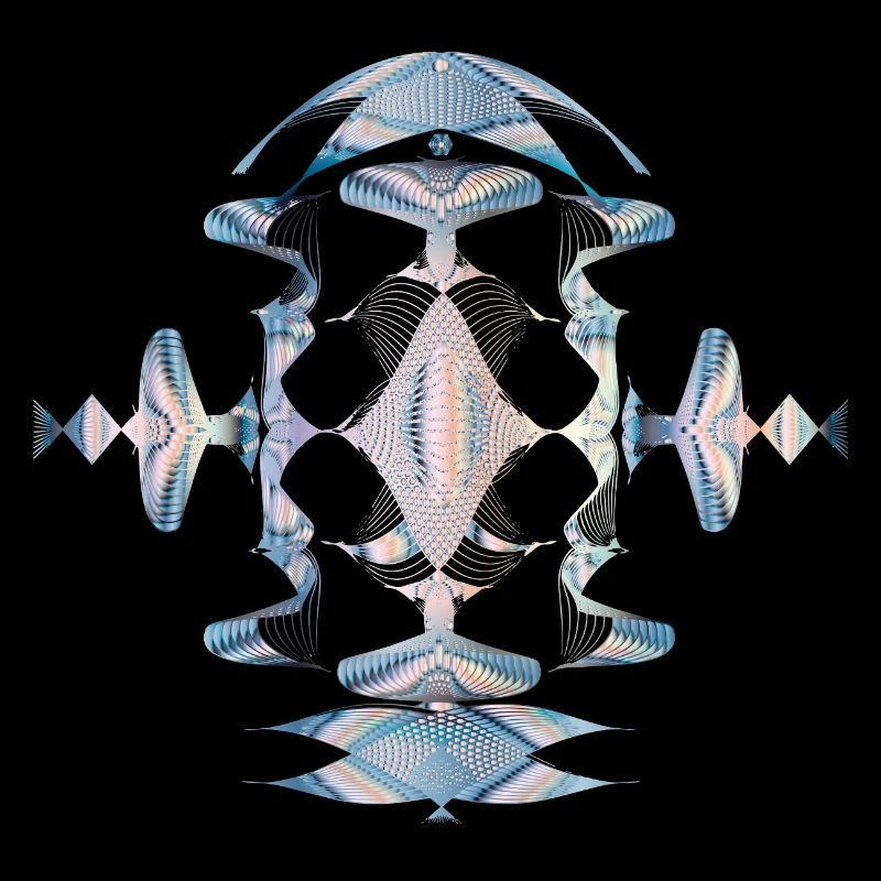 Experimental illustration with glowing lines