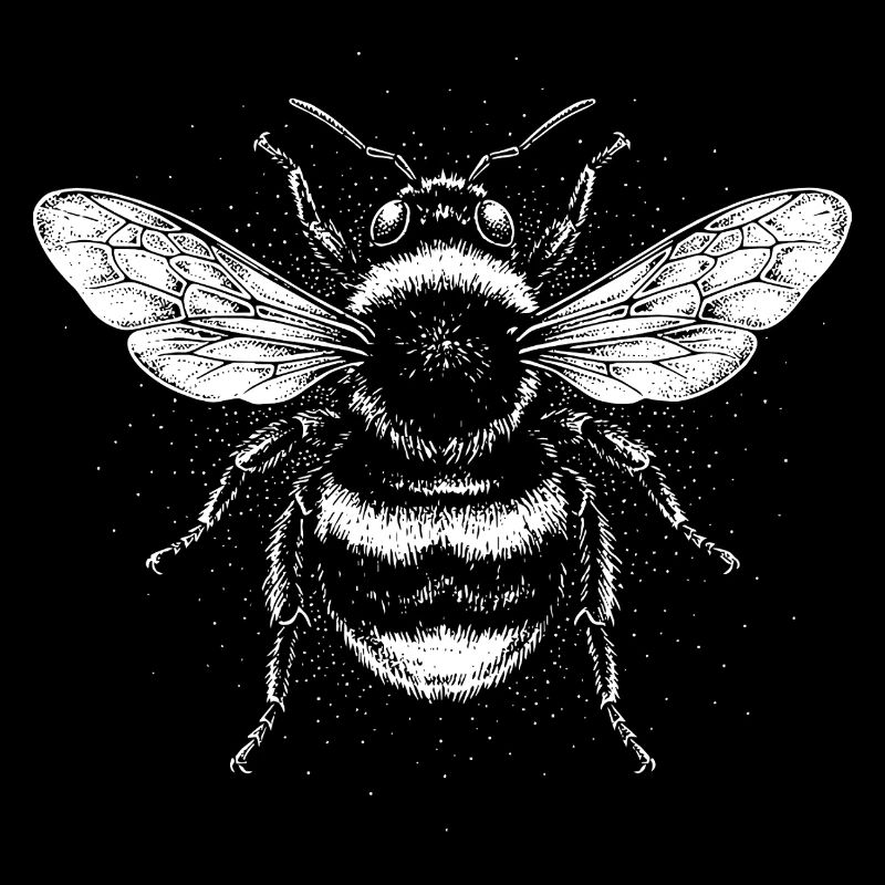 Conception monochrome de l’insecte abeille