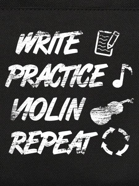 Practice writing, repeat violin