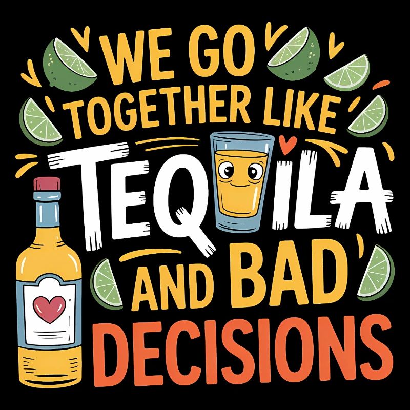 Tequila & Bad Decisions Lustiges Freunde Geschenk