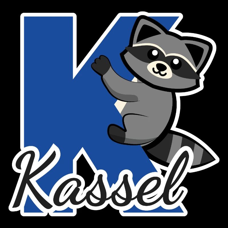 Kassel Waschbär klettert am Buchstaben K