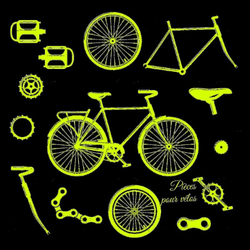 Illustration de pièces de vélo