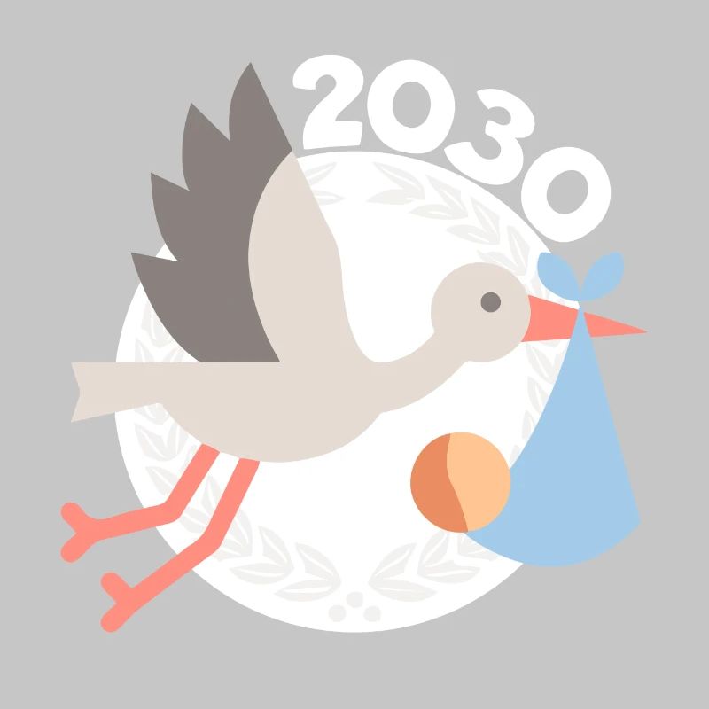 Cigogne avec bébé 2030