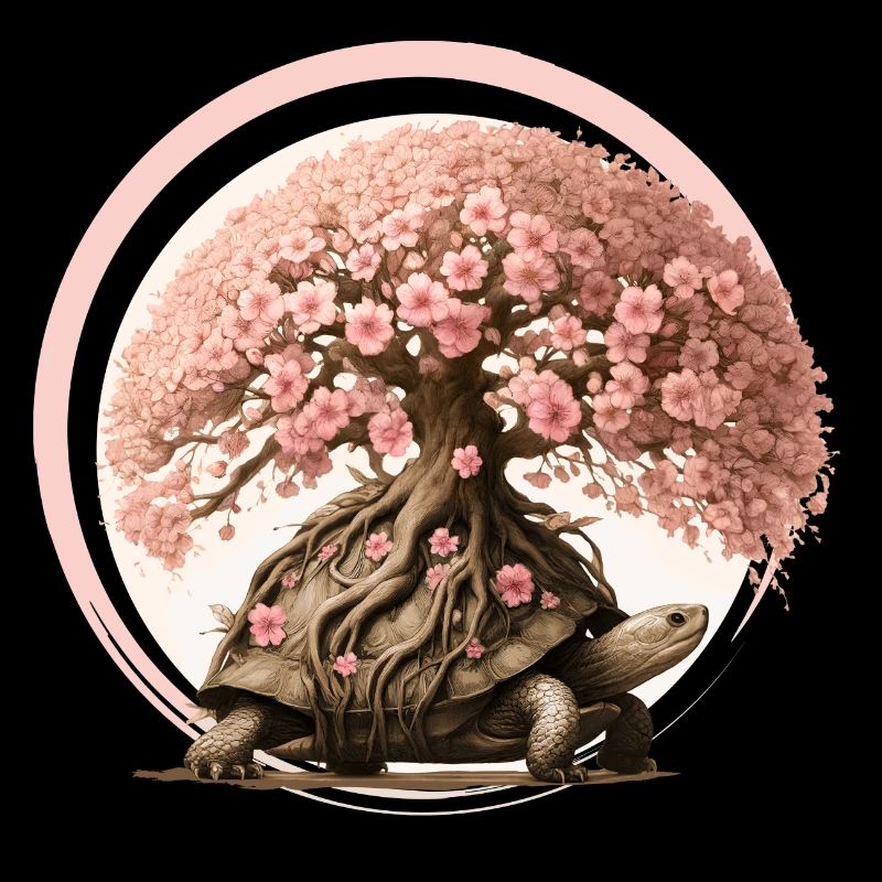 Turtle with a bonsai on its carapace