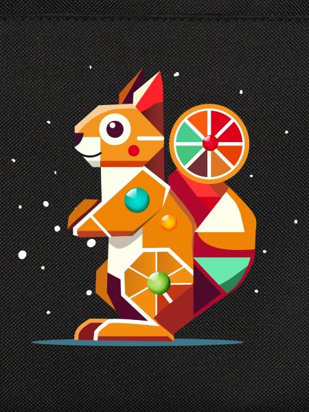 Geometrisches Eichhörnchen-farbenfroher Hingucker