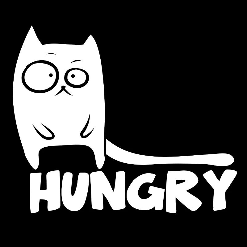 Lustige Katze hungrige Katzen