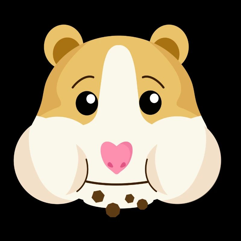 Émoticône emoji drôle bébé hamster cochon d'Inde