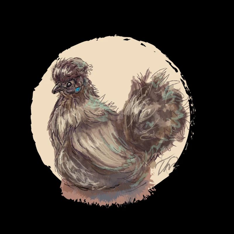 Brown silk hen