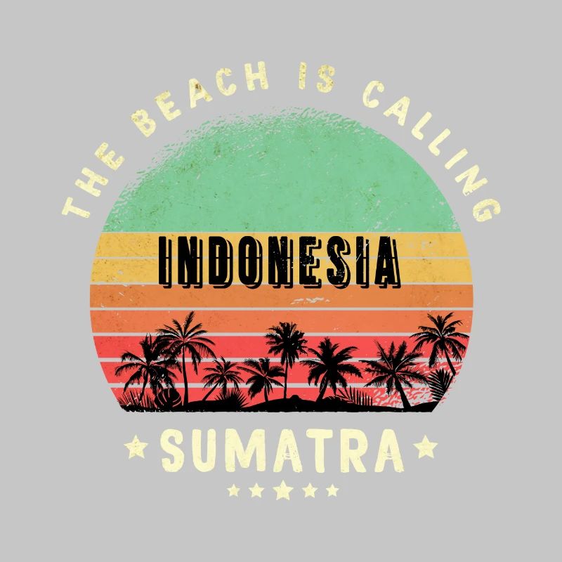 Conception de la plage de Sumatra en Indonésie