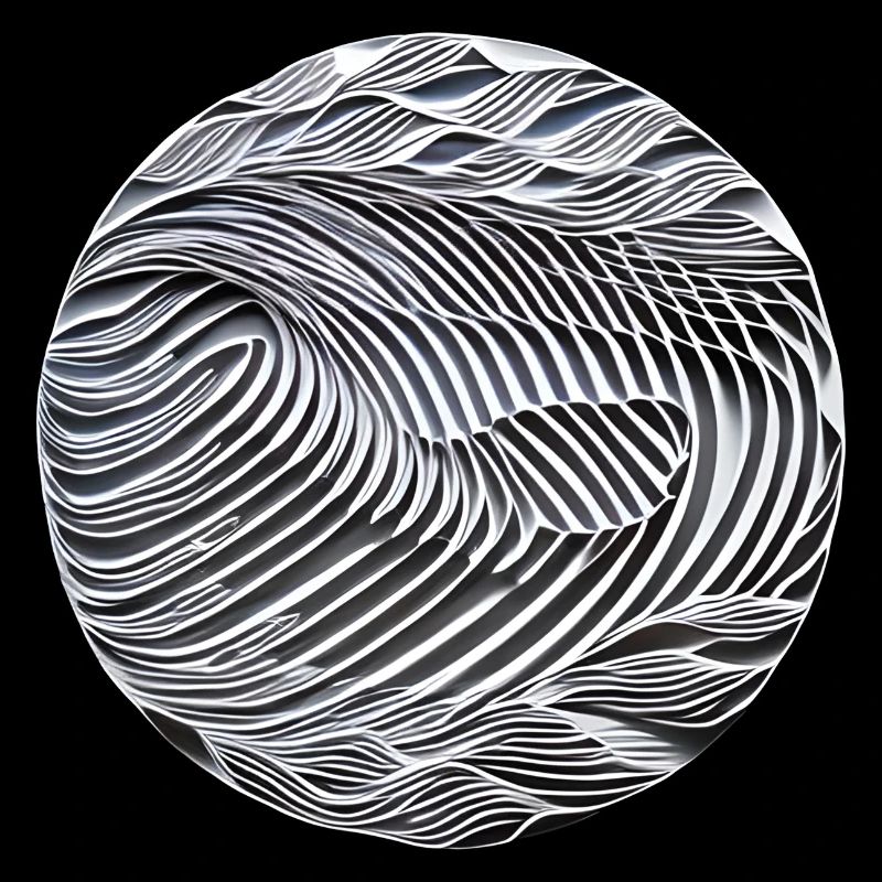 Abstract black and white waves