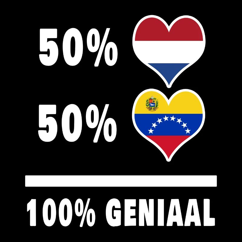 Venezuela et Pays-Bas Drapeau 100% Genius
