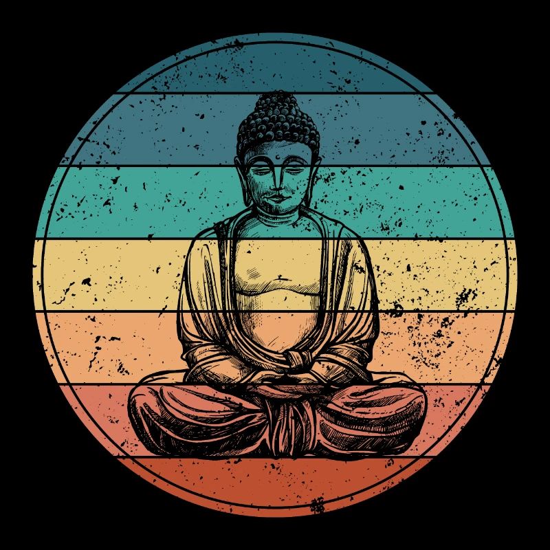Buddha in der Regenbogen-Meditation