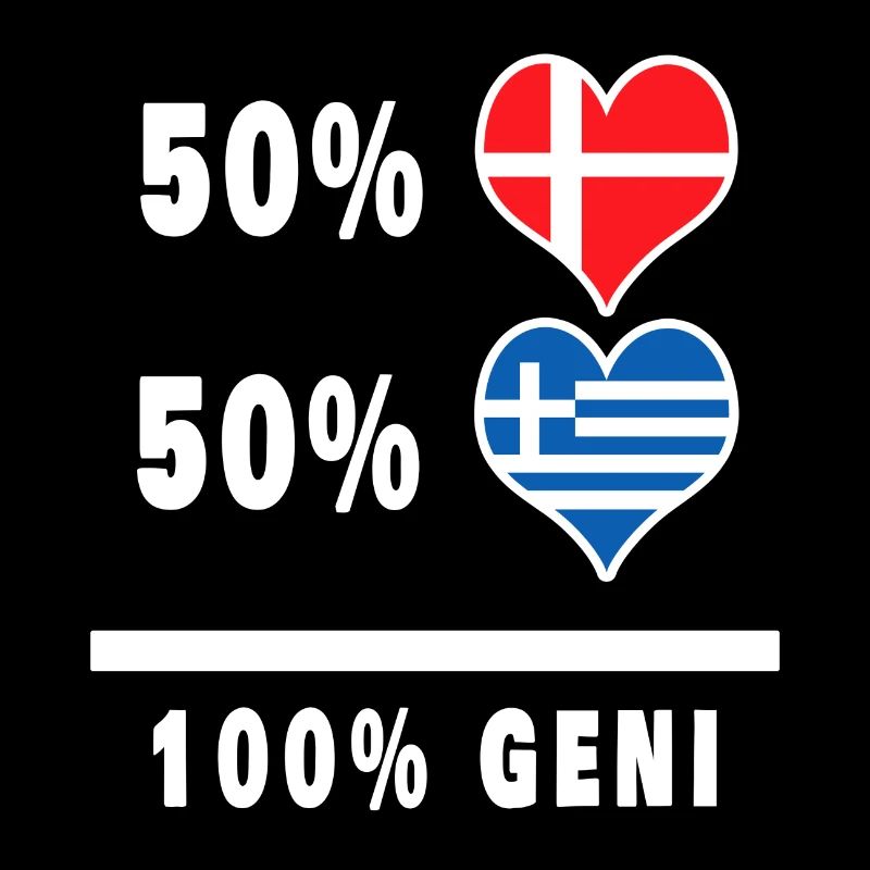 Greece and Denmark 100% genius flag