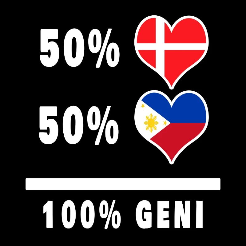 Philippines et Danemark 100% drapeau de génie