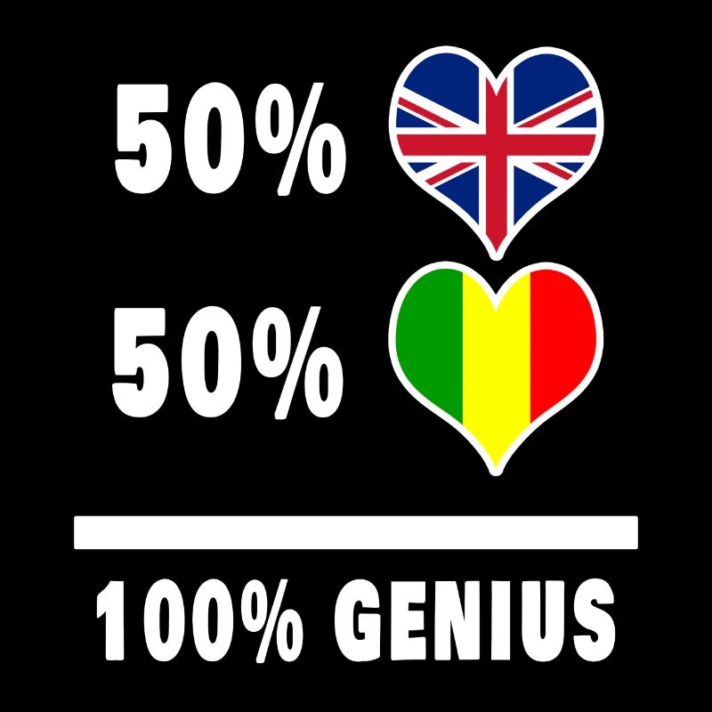 Mali and Great Britain 100% Genius Flag