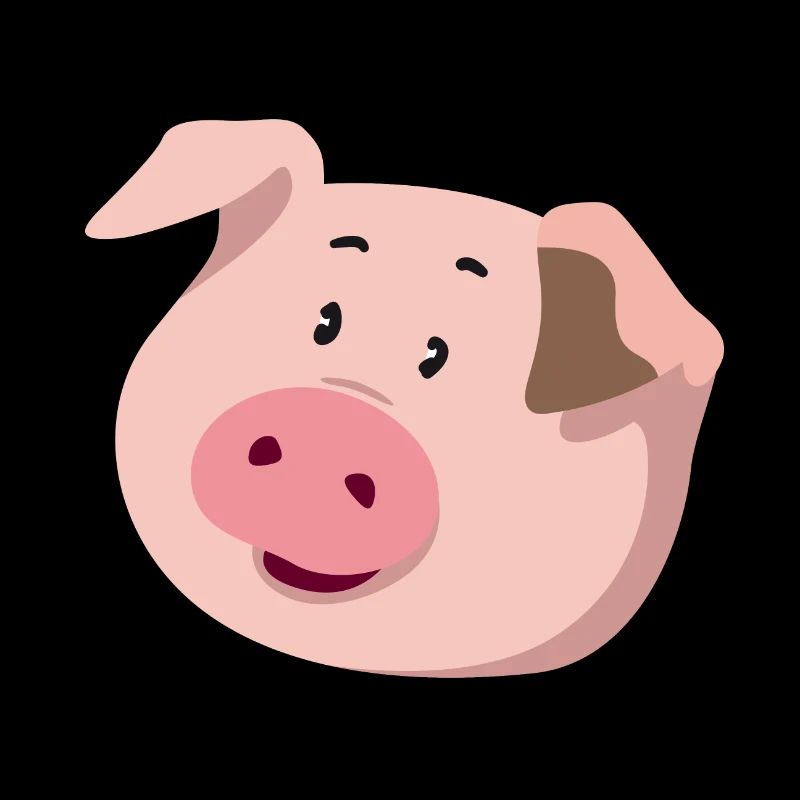 Piggy Head – Illustration d’animal mignon