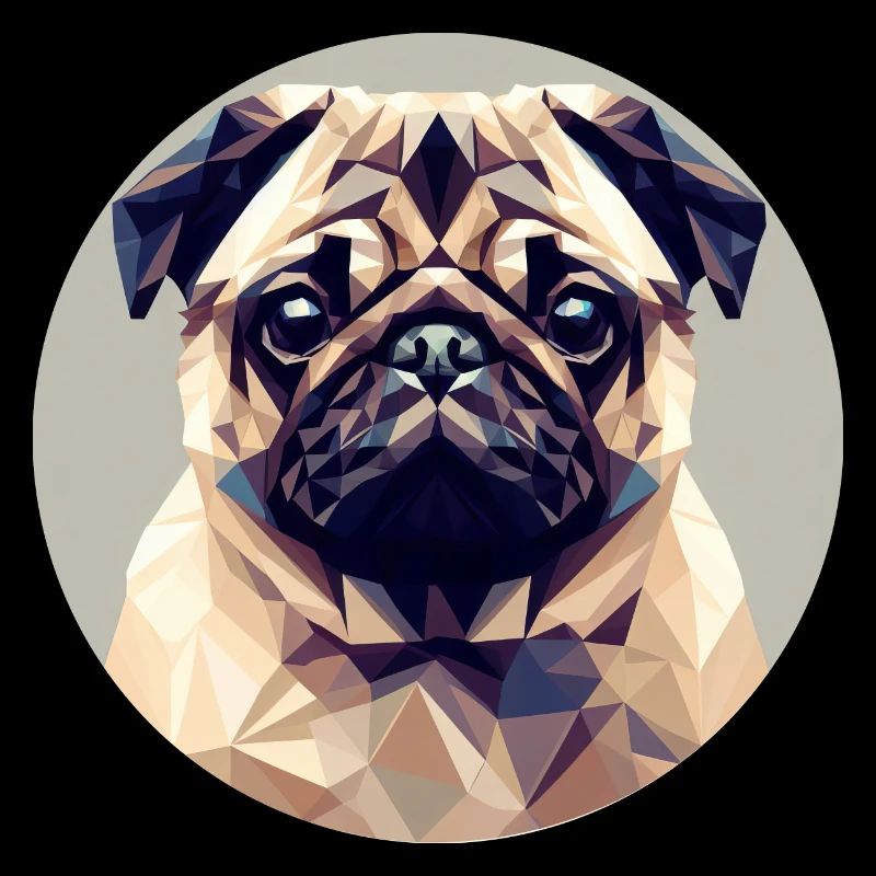 Hund Mops Polygon Geometrie