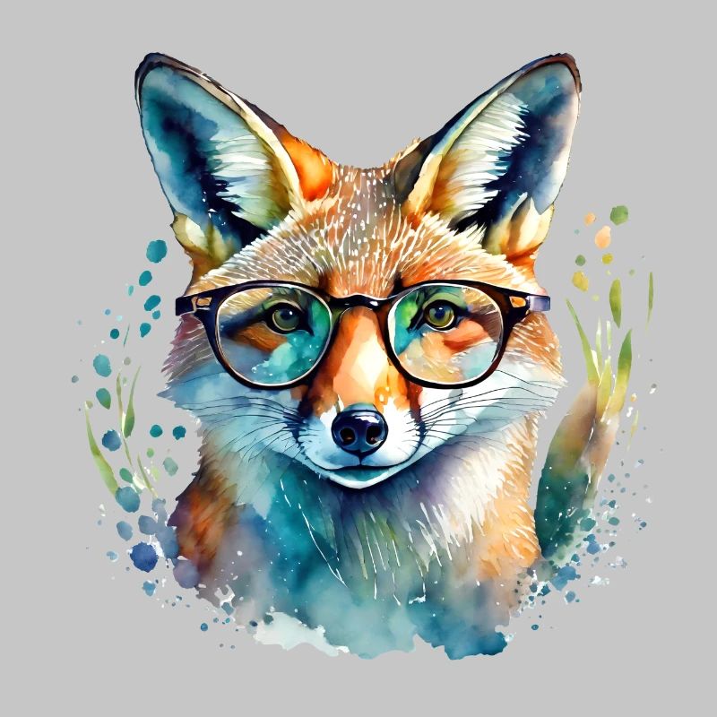 Fox with glasses