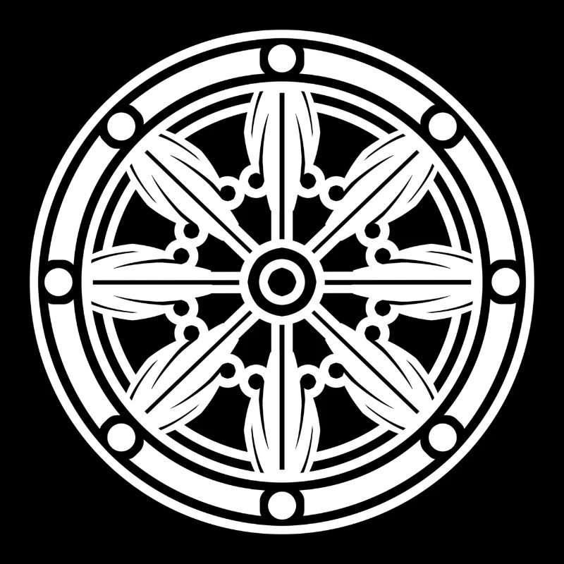 Roue du dharma blanc