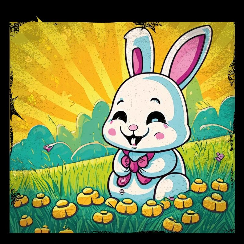 Hase comic style lustig