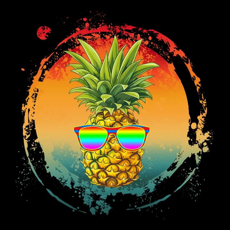 Funny Vintage Summer Pineapple