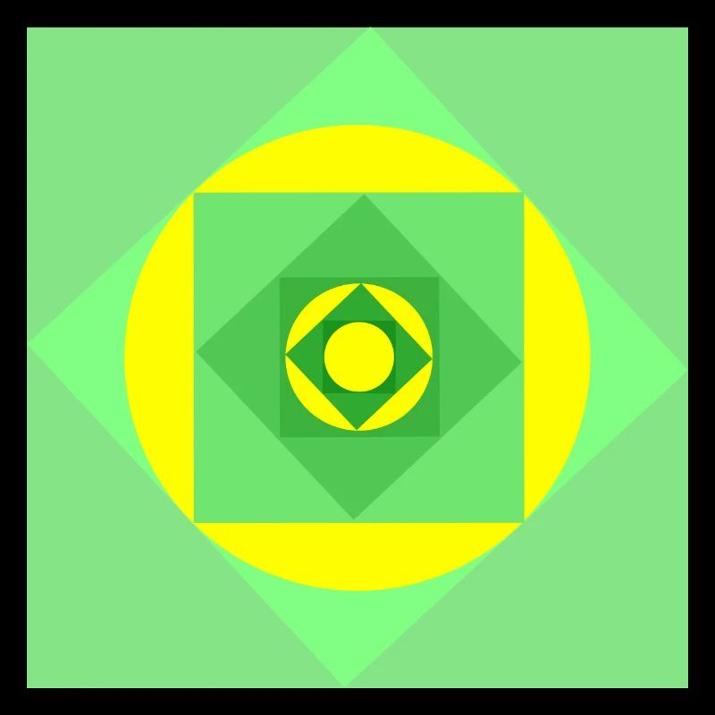 Colour play patterns in green and yellow