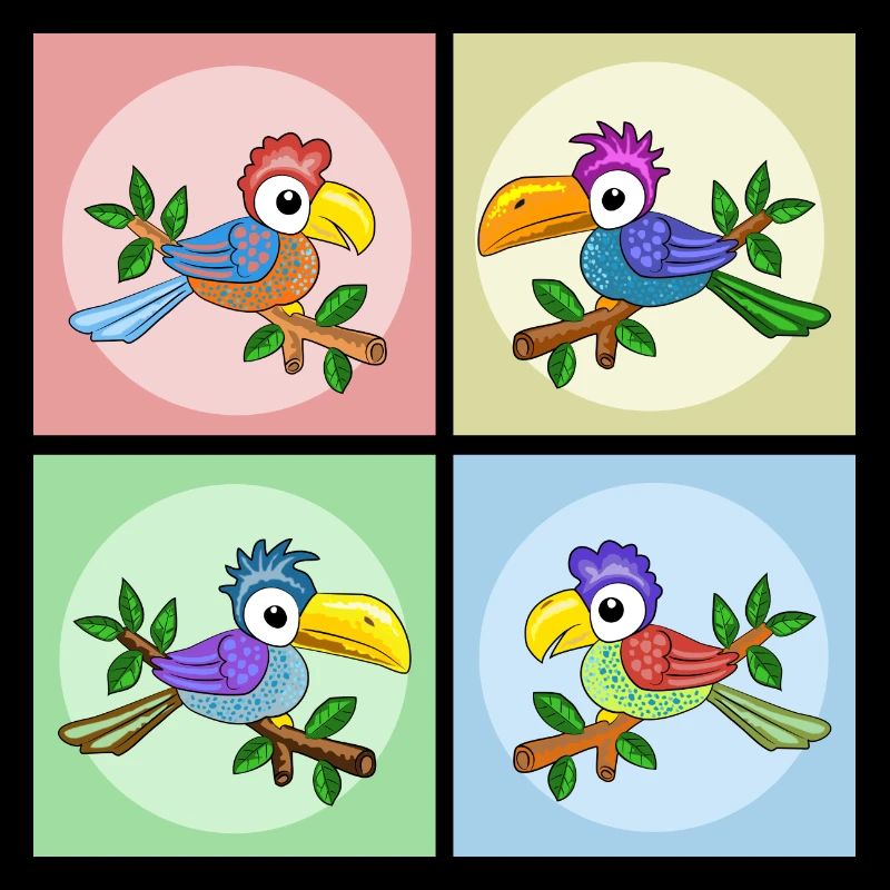 Colorful parrots