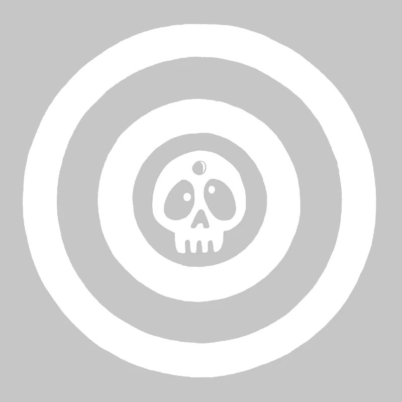 White target skull