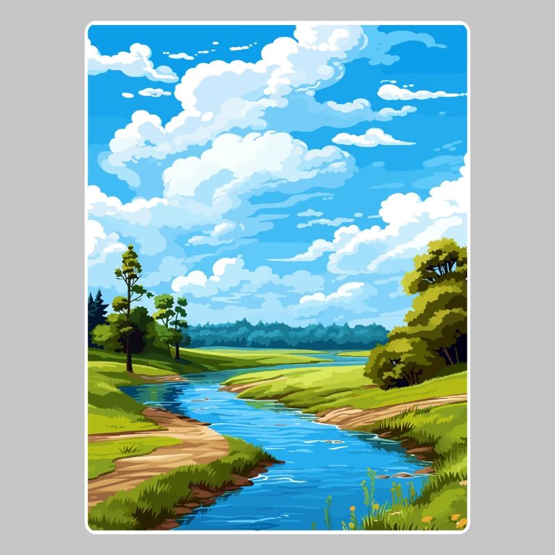 Basse vallée de l’Oder Allemagne Affiche de voyage souvenir