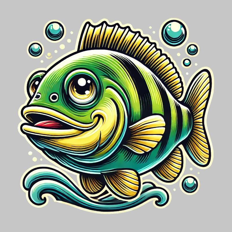 Barsch Flussbarsch Design