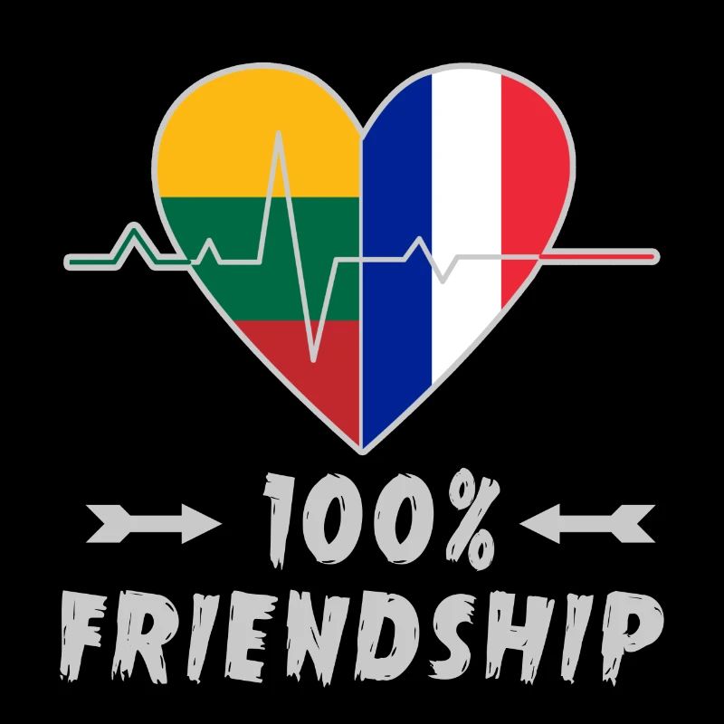 Litauen und Frankreich 100% Freundschaft