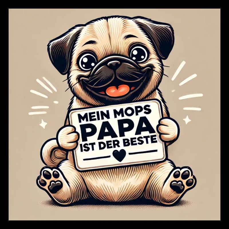 Cuddly puppy print for dads